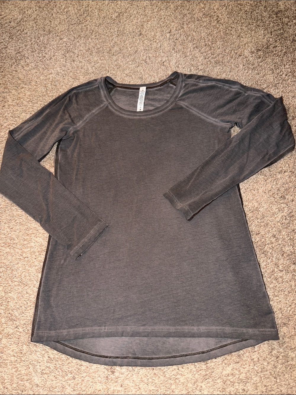 Lululemon Locarno Long Sleeve Scoop Neck Top Grey Size 2